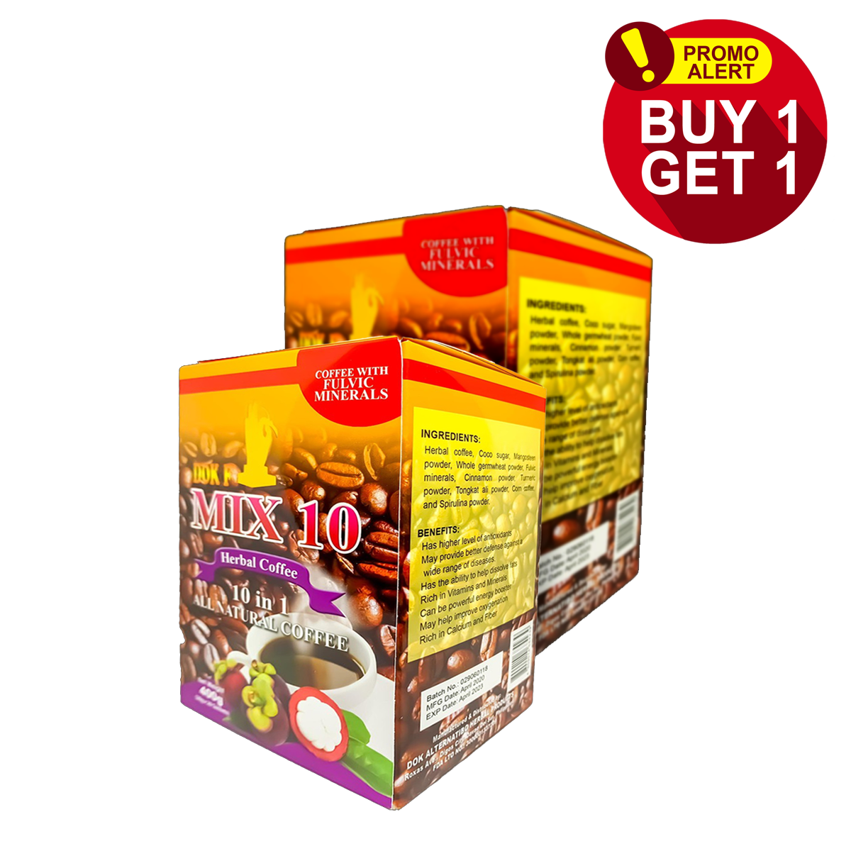 Mix10 Herbal Coffee (Yellow) BUY 1 TAKE 1 (Pouch)