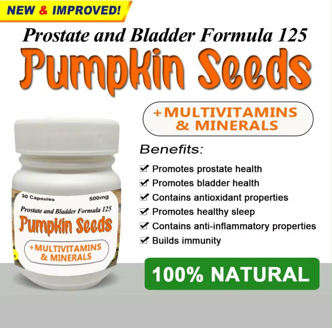 PROSTATE AND BLADDER FORMULA 125 PUMPKIN SEED 30 CAPSULES