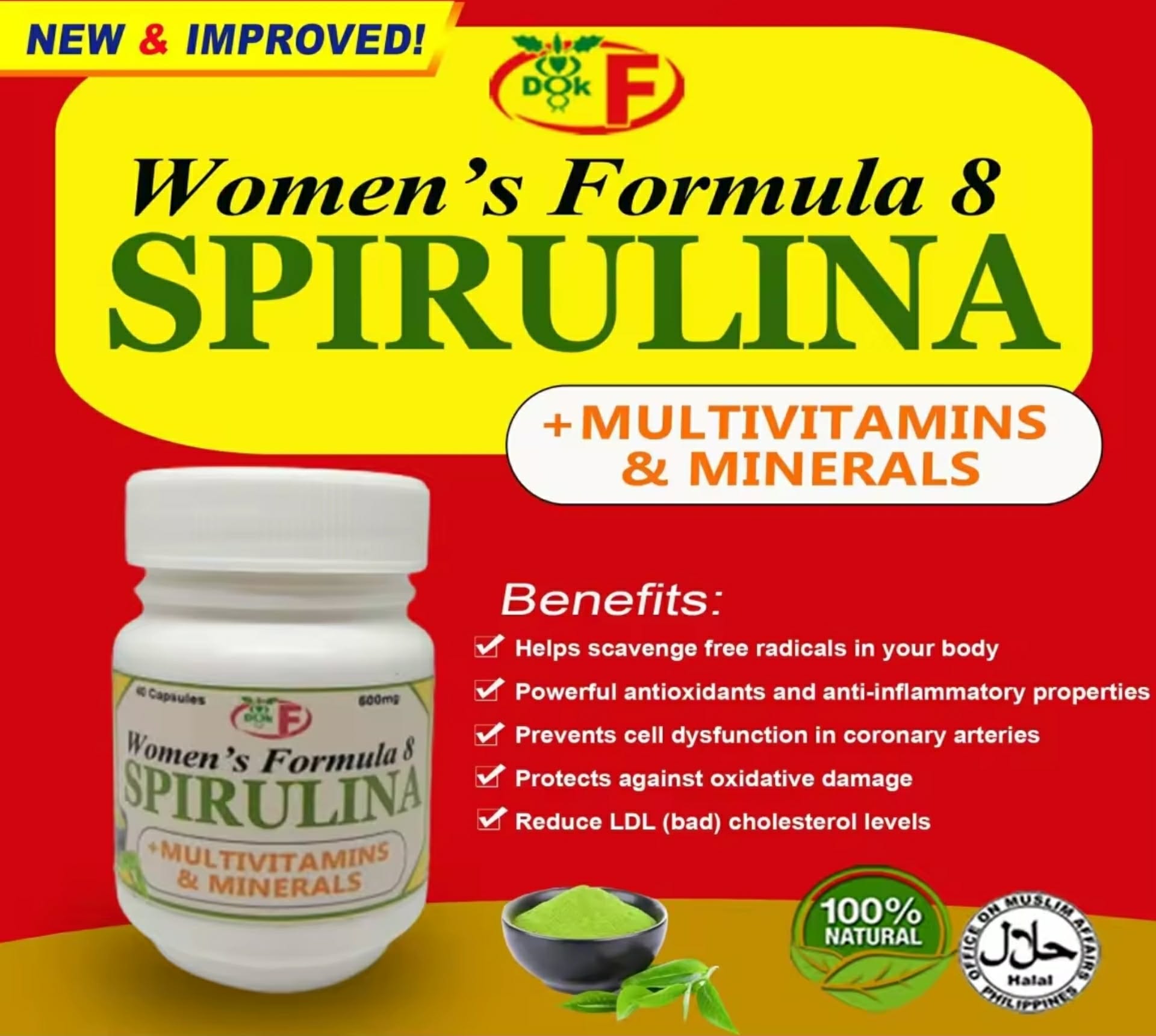 Women's Formula 8 Spirulina + Mulltivitamins * Minerals