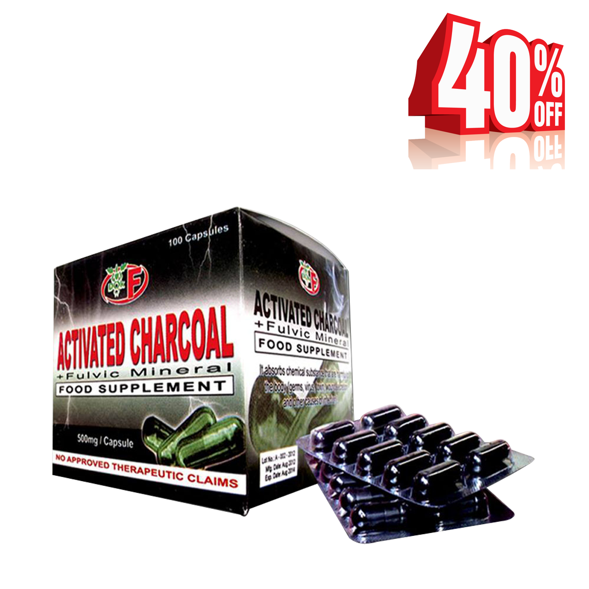Activated Charcoal (Box-100 Capsules)