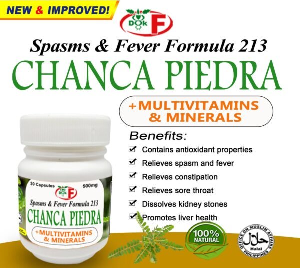 SPASMS AND FEVER FORMULA 213 CHANCA PIEDRA CAPSULES (MAIN)