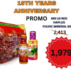 Anniversary Promo Bundle-2 ( Mix10 red,Haplus and  Fulvic Minerals 60ml )