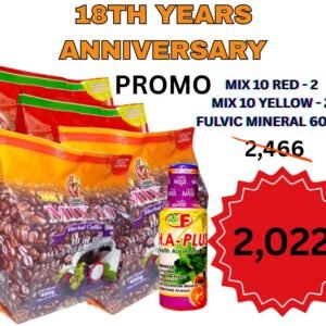 Anniversary Promo Bundle 4 ( Mix 10 red 2 pouch,Mix 10 yellow 2 pouch and Haplus 1  )