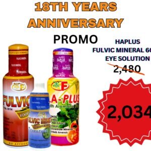 Anniversary Promo Bundle 6 (Fulvic Minerals 60ml 1, Eyesolution 1 and Haplus 1 )